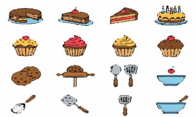 set of cakes