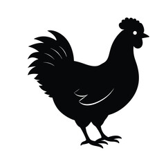 silkie chicken vector silhouette