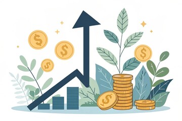 Money and coins vector image