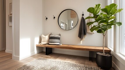 Scandinavian-style attic reading nook 