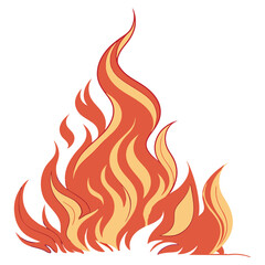 vector illustration of a burning flame