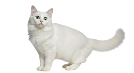 Turkish angora isolated on transparent background


