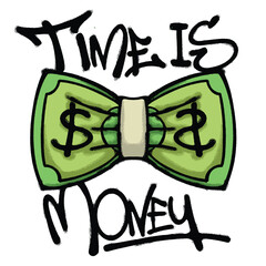 money bow tie Urban Streetwear t shirt design