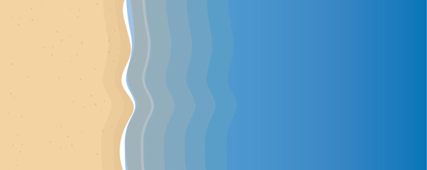 sandy beach summer holiday top view background vector illustration