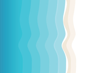beach sea water top view background vector illustration
