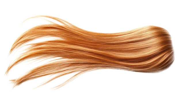 PNG Bundle of straight ginger hair smooth hairpiece extension.