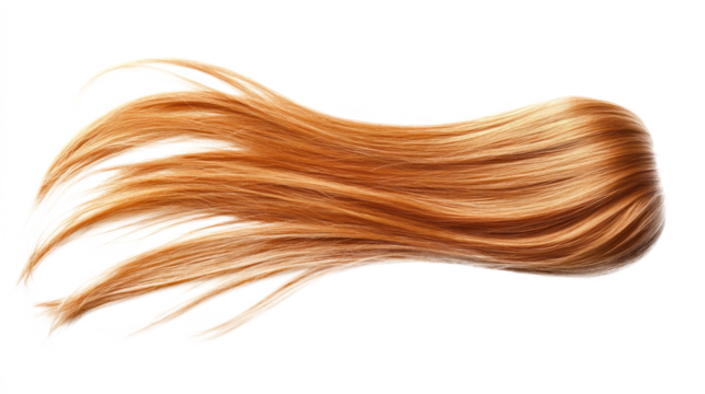 PNG Bundle of straight ginger hair smooth hairpiece extension.