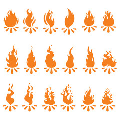 fire icons set , fire icons