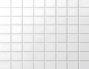 White square tiles form a clean, modern pattern. Perfect for bathrooms, kitchens, or minimalist decor. Geometric design creates a sleek surface.