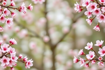 Beautiful Cherry Blossom Tree with Delicate Pink Flowers in Spring