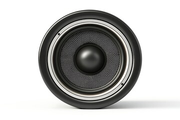 3D icon of a music speaker emitting sound waves in a modern setting
