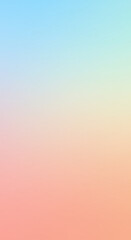 Harmonious vertical gradient of pastel colors depicting the calm combination of blue peach and yellow tones