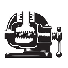 Black Vice Grips Silhouette Vector, High Quality Illustration on White Background