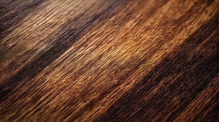 A close up view of a dark brown wood grain surface with natural patterns