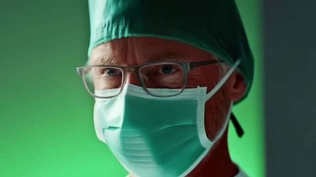 surgeon with surgical mask