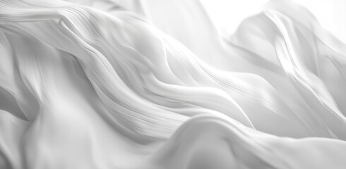 Obraz premium Abstract white fabric folds (1)