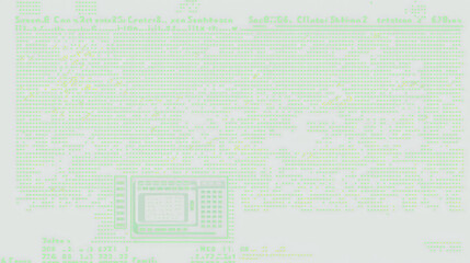 PNG Black terminal green display digital.