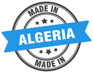Made in Algeria round sign. Made in Algeria stamp.