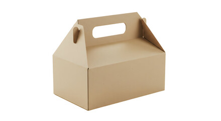 Beige cardboard food container