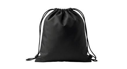 Black drawstring bag mockup