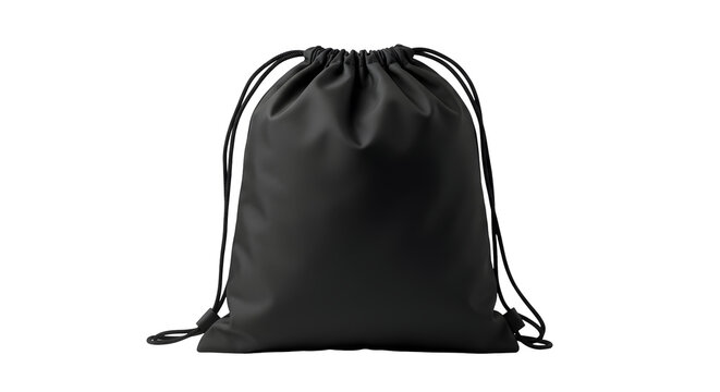 Black drawstring bag mockup