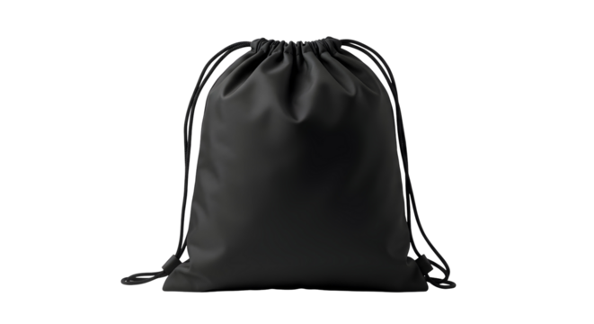 Black drawstring bag mockup