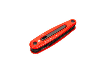 Folded red Allen wrench set