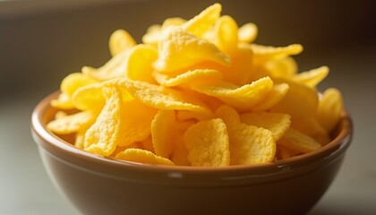 Crispy Potato Chips in Bowl