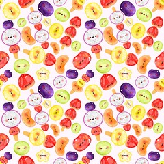 Cute kawaii tanghulu seamless 