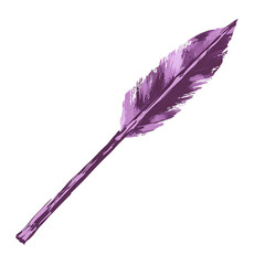 Artistic Arrow with Layered Brush Strokes in Gentle Isolated on Transparent Background
