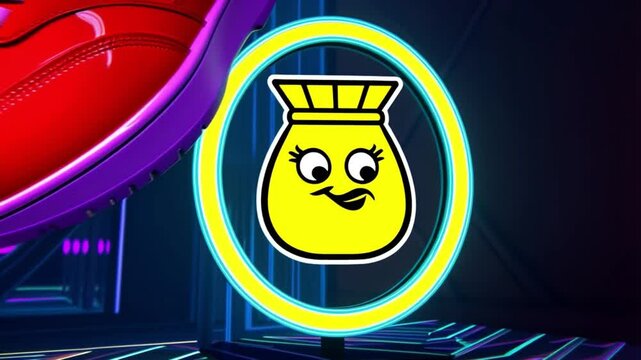 Cute cartoon vector computer mouse illustration with fun animal and design elements