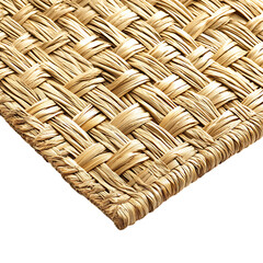 Contemporary Straw Beach Mat with a Sleek Natural T Isolated on Transparent Background