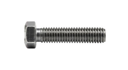 Metallic bolt on black background