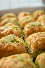 traditional local turkish baklava in close up