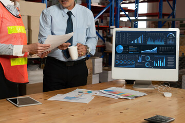 Business data dashboard provide business intelligence analytic for marketing strategy planning...