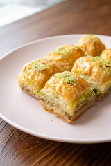 traditional local turkish baklava in close up