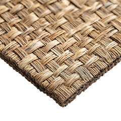 Contemporary Eco Straw Mat Featuring a Natural Wove Isolated on Transparent Background