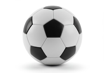Fototapeta premium 3D Illustration of Black and white soccer ball isolated on white background
