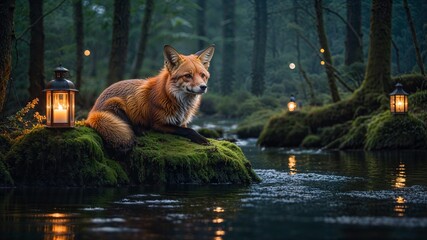 The Fox and the Floating Lanterns