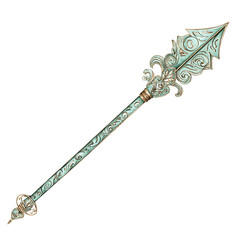 Artistic Arrow with Intricate Patterns in Delicate Isolated on Transparent Background