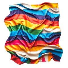 Retro Beach Towel with Giant Funky Stripes in Vibra Isolated on Transparent Background