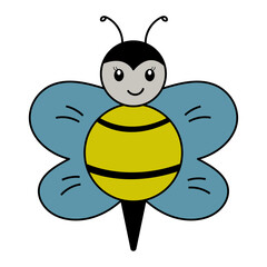 Bee and honey icon vector