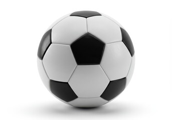 Fototapeta premium 3D Illustration of Black and white soccer ball isolated on white background for sports design
