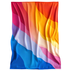 Cheerful Beach Towel with Expansive Playful Multico Isolated on Transparent Background