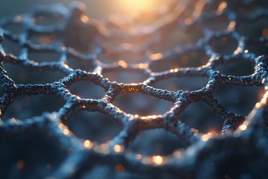 Graphene structure. Promising material in nanoelectronics and integrated circuits.Two-dimensional allotropic modification of carbon formed by a layer of carbon atoms one atom thick.