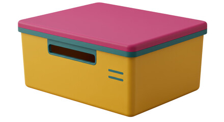 Isolated Plastic Storage Box