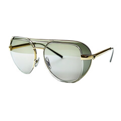 Elegant Aviator Sunglasses with Futuristic Design Isolated on Transparent Background