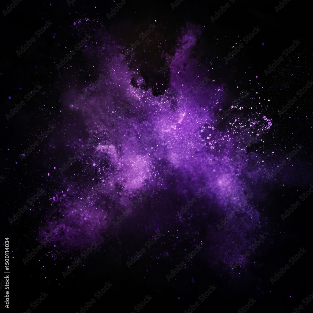 Aufkleber celestial purple dust dances in the depths of space, creating a mesmerizing cosmic display of color 