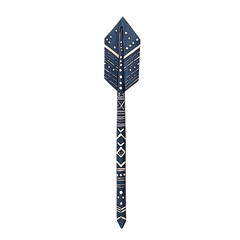 Contemporary Arrow with Precise Geometric Patterns Isolated on Transparent Background