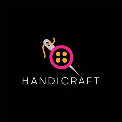 handicraft decoration store logo design vector